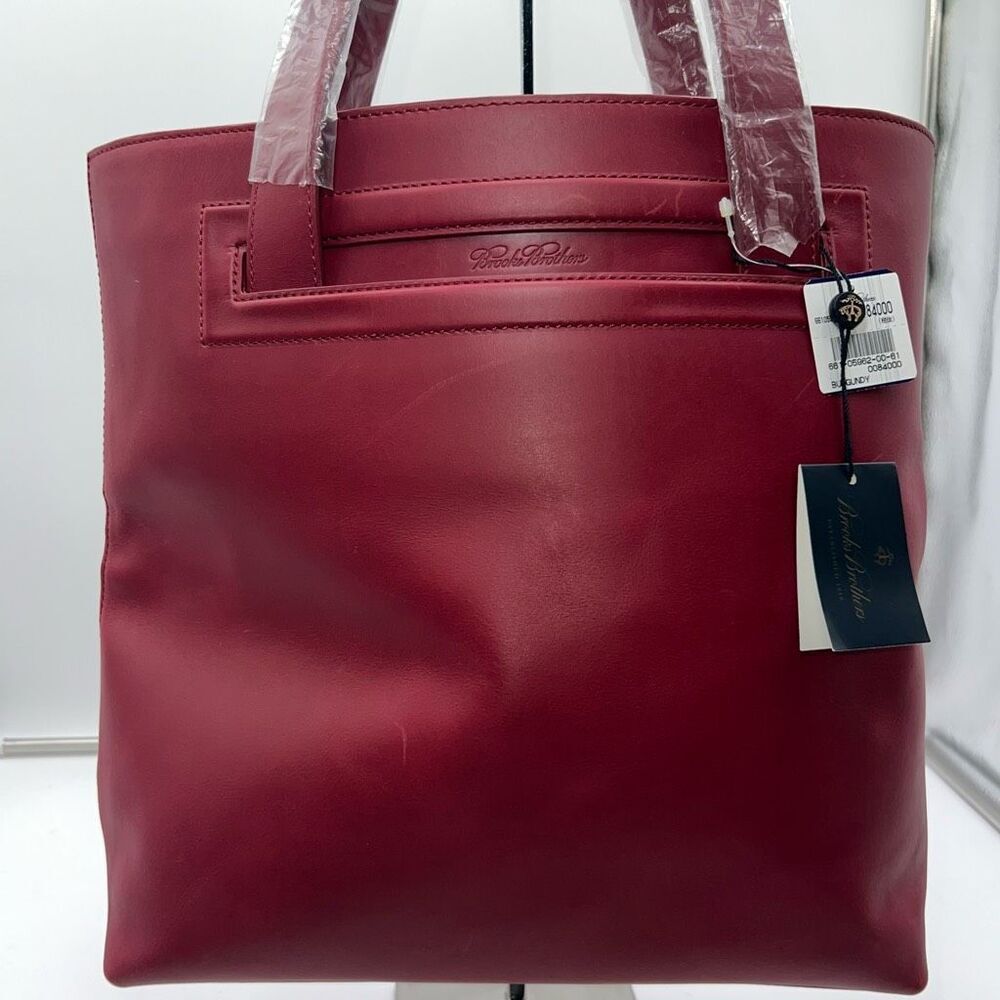 Brooks Brothers Bryce Red Leather Tote
